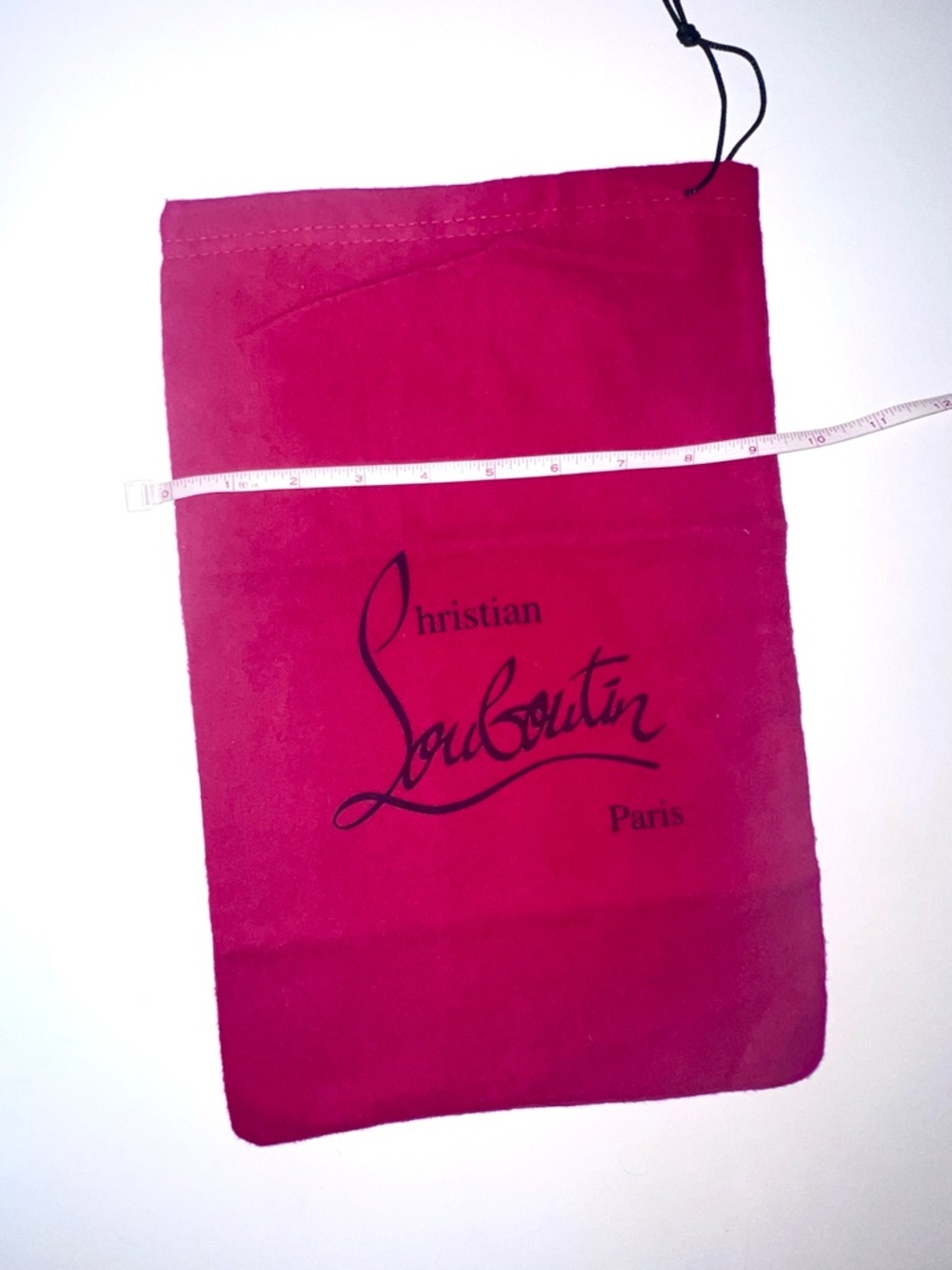 Christian Louboutin Paris Red Logo Drawstring Dust Bag NEW 9.5” x 14” - Picture 6 of 7